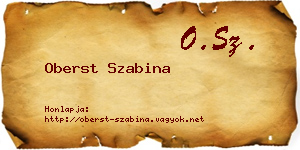 Oberst Szabina névjegykártya