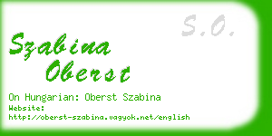 szabina oberst business card